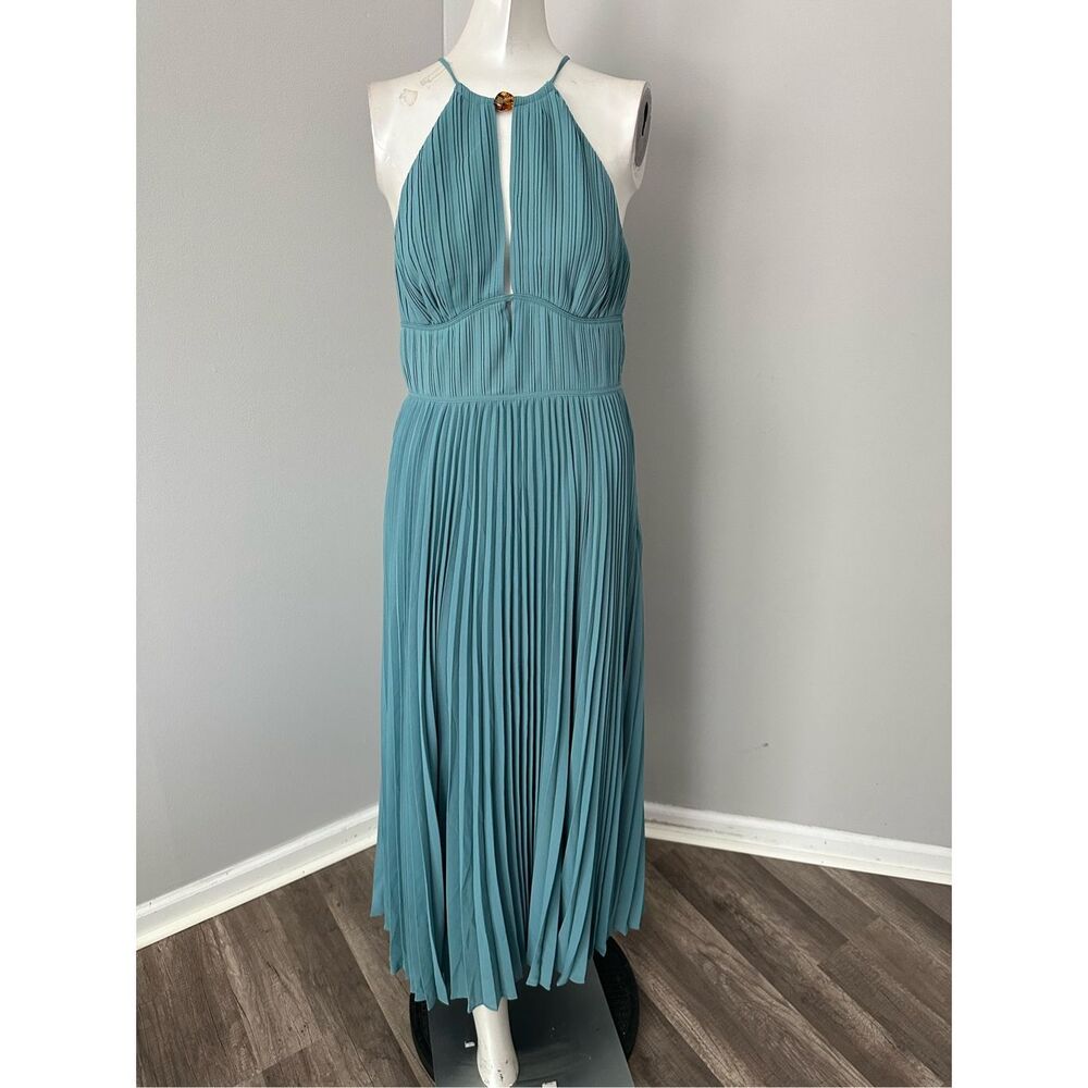 SIMKHAI Carli Plisse Midi Dress US 4 $595 - Picture 5 of 11
